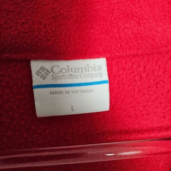 Columbia Sportswear Nebraska Cornhuskers Full Zip Fleece Jacket Men's Red Size L - Picture 2 of 4